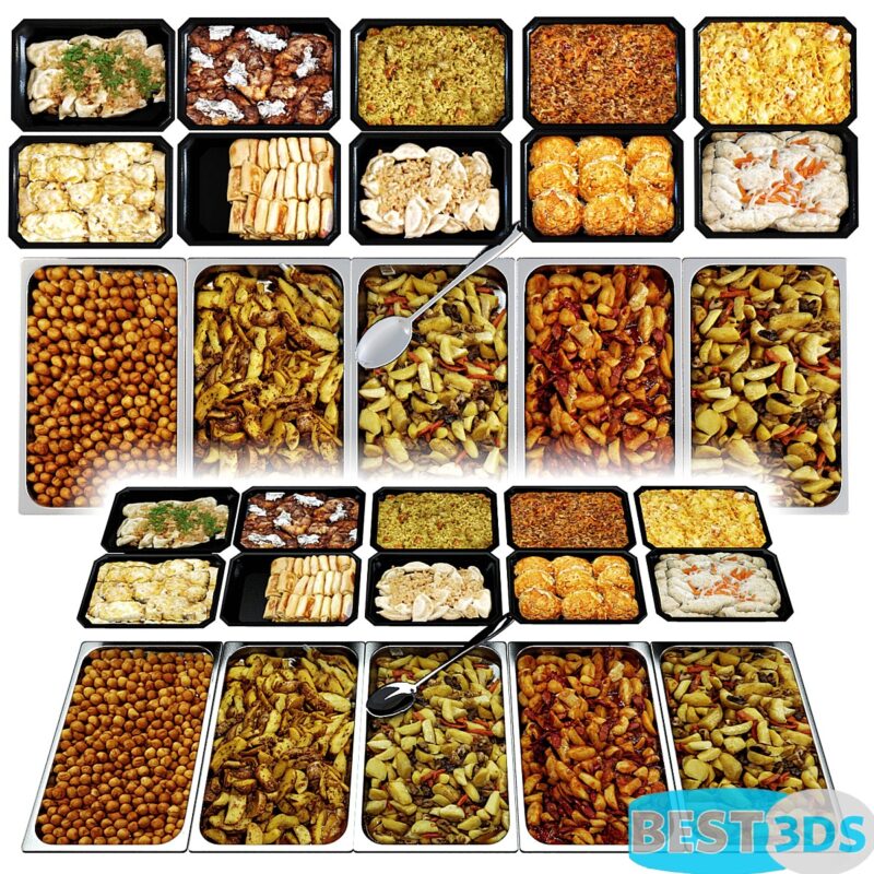 Plateaux repas variés