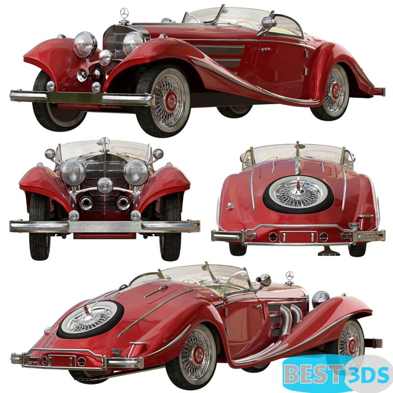 Mercedes 540K Roadster 3D Model