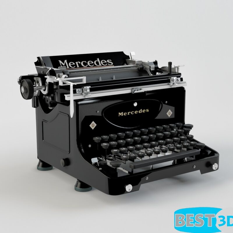 Modèle 3D de Mercedes Typewriter
