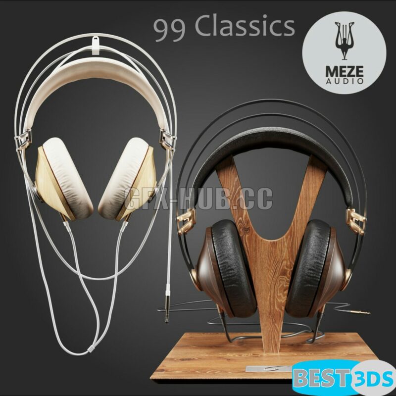 Modèle 3D de Meze 99 classics headphones