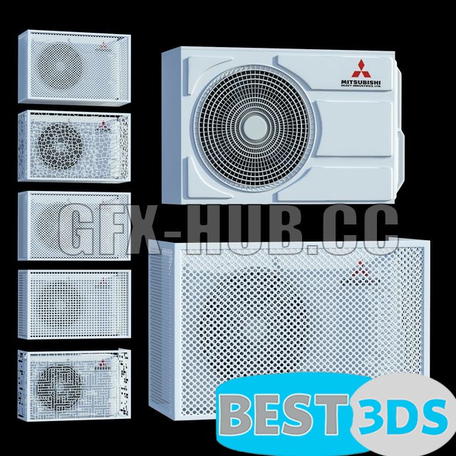 Modèle 3D de Mitsubishi Air Conditioner