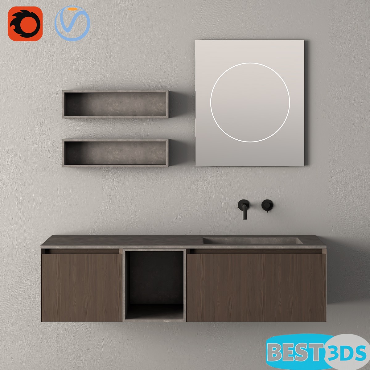 Meuble salle de bain — Rexa (cabinet 085)