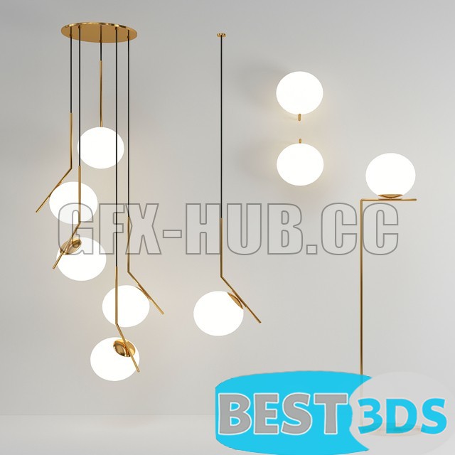Suspension en verre moderne