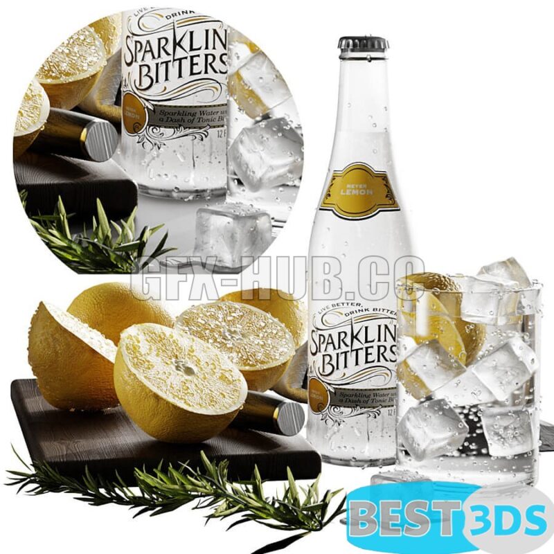 Boisson glacée citron moderne