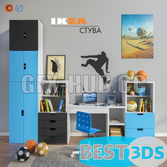 Pack model 3D- Equipement D'enfant – Image 64