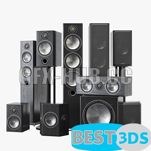 Modèle 3D de Monitor Audio Bronze 7