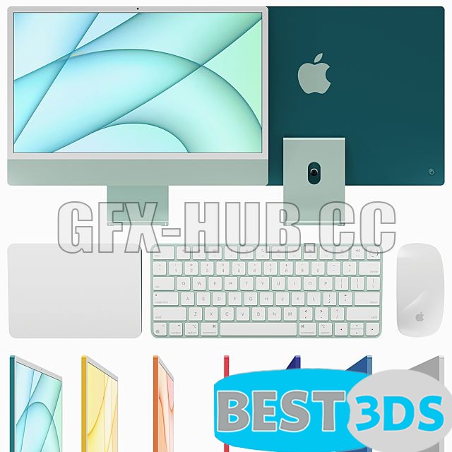 Modèle 3D de Monoblock Computer Apple iMac 0
