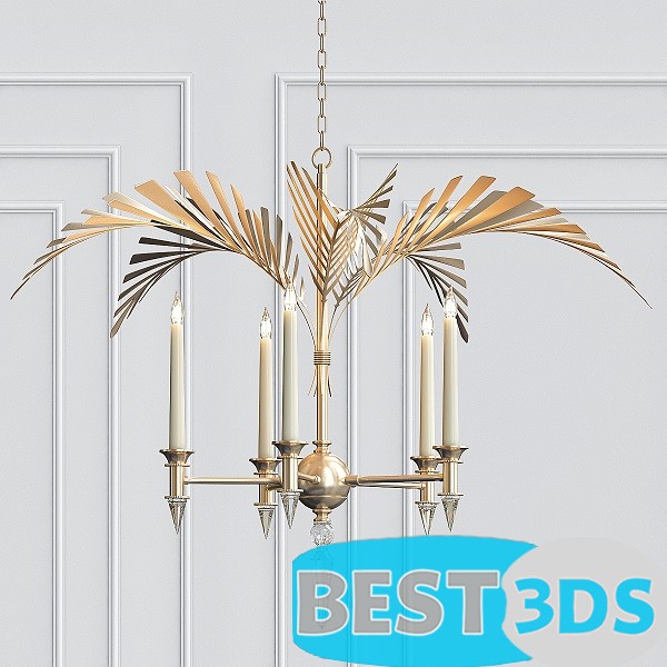 Chandelier Palm Frond 5 lumières