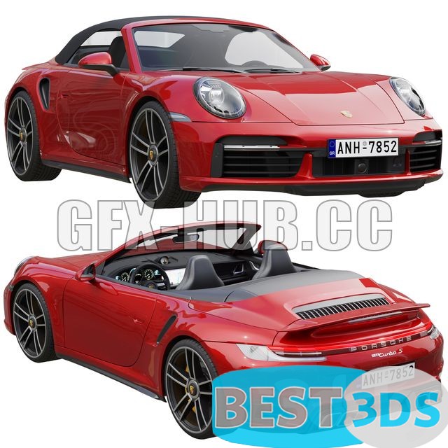 Porsche 911 Turbo S Cabriolet 3D Model