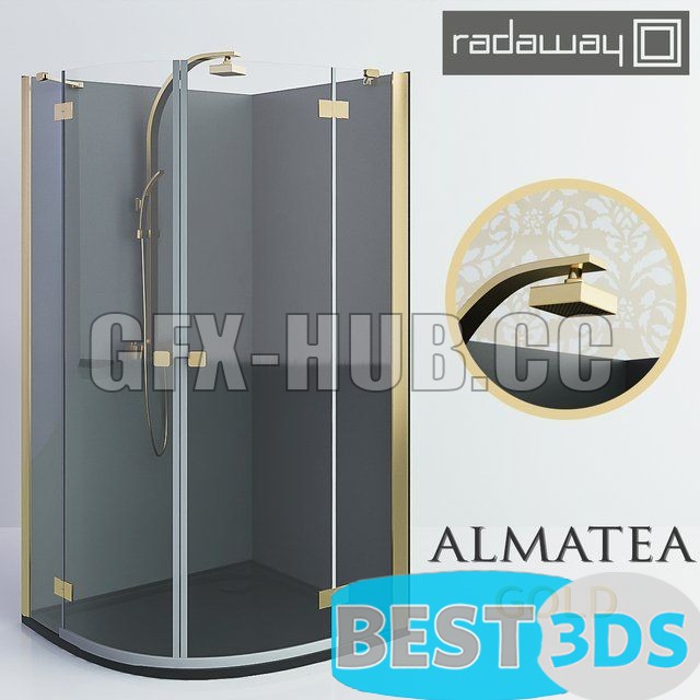 Cabine de douche Radaway Almatea Gold