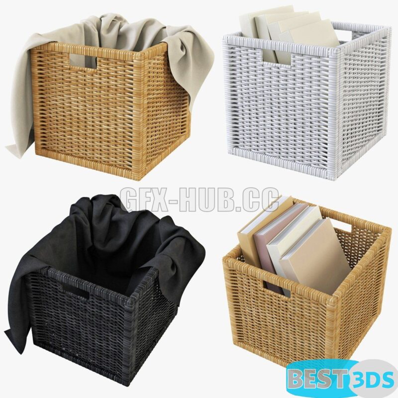 Panier en rotin Ikea Branas