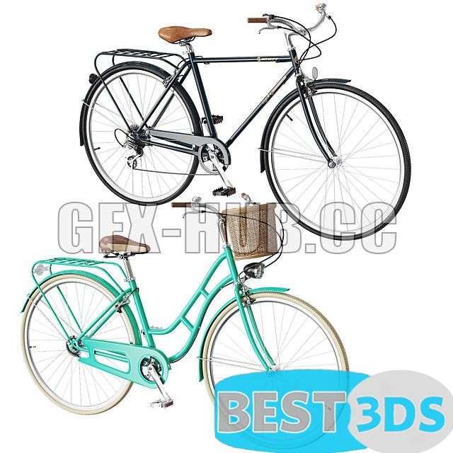 Bicycles blanche 3D Model