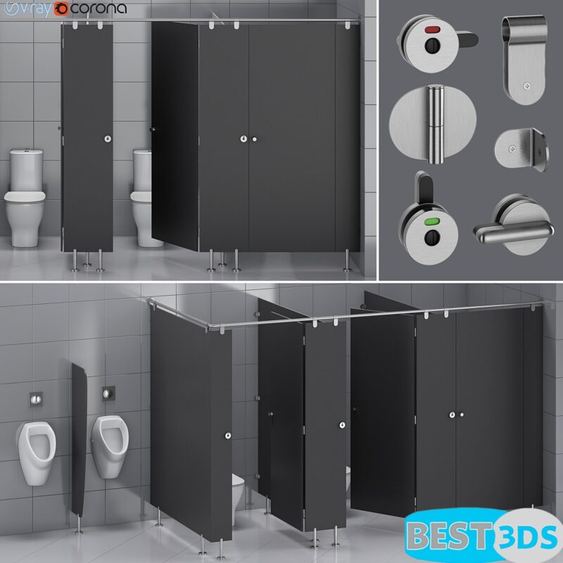 Modèle 3D de Sanitary partitions
