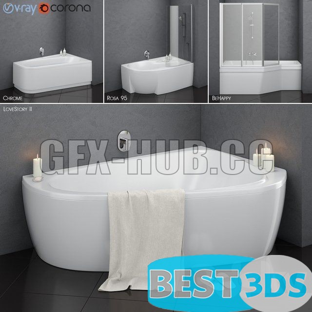 Baignoires asymétriques RAVAK — Set 14