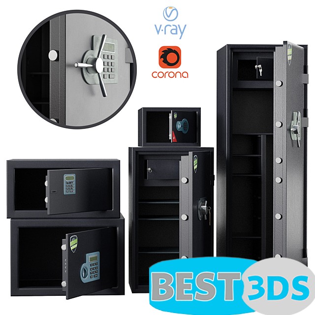 Modèle 3D de lots of safes