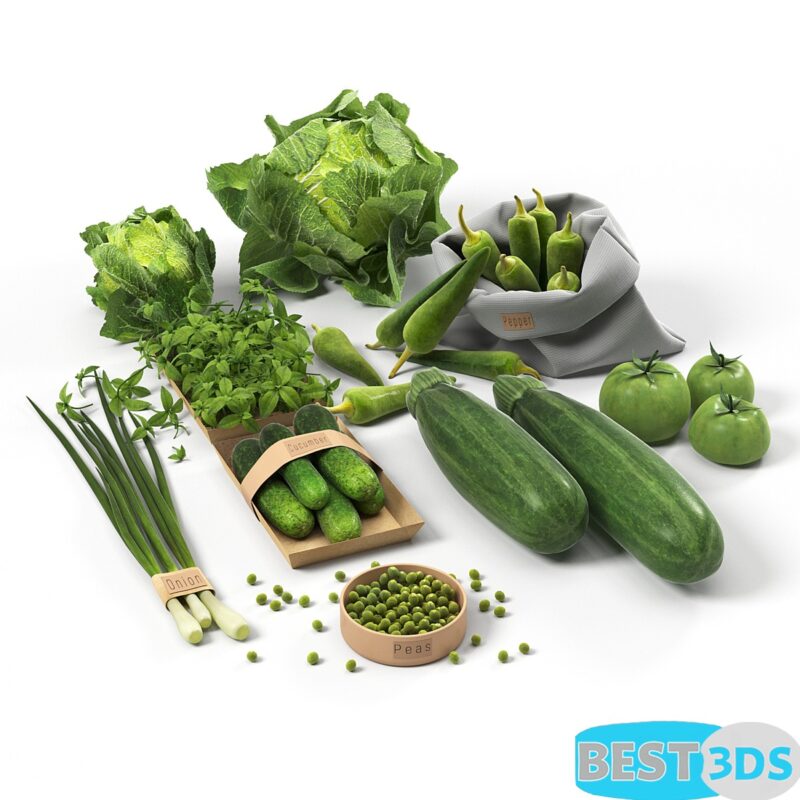 Assortiment de légumes verts