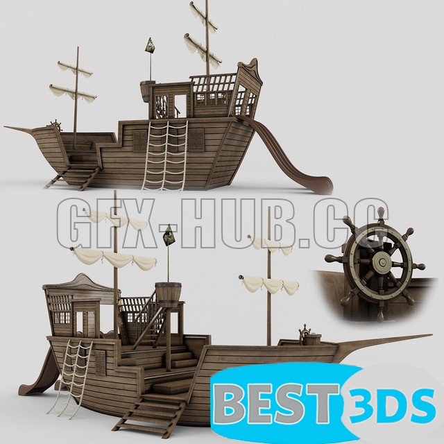 Modèle 3D de Ship playground for kids