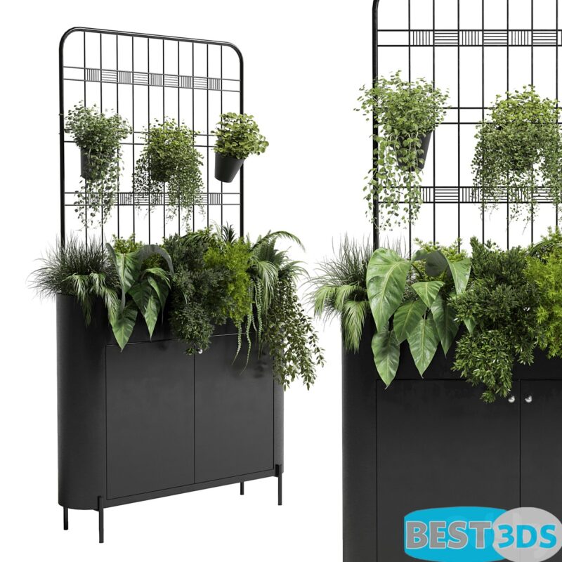 Modèle 3D de Stand wall decor with shelves