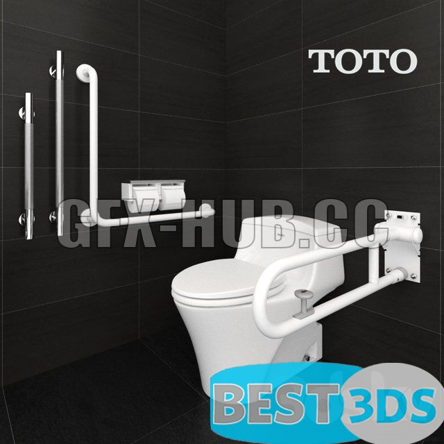 WC Toto CWP923SGUR + accessoires d’accessibilité