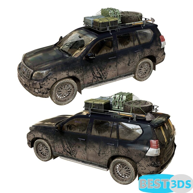 Toyota Land Cruiser Prado — black 3D Model