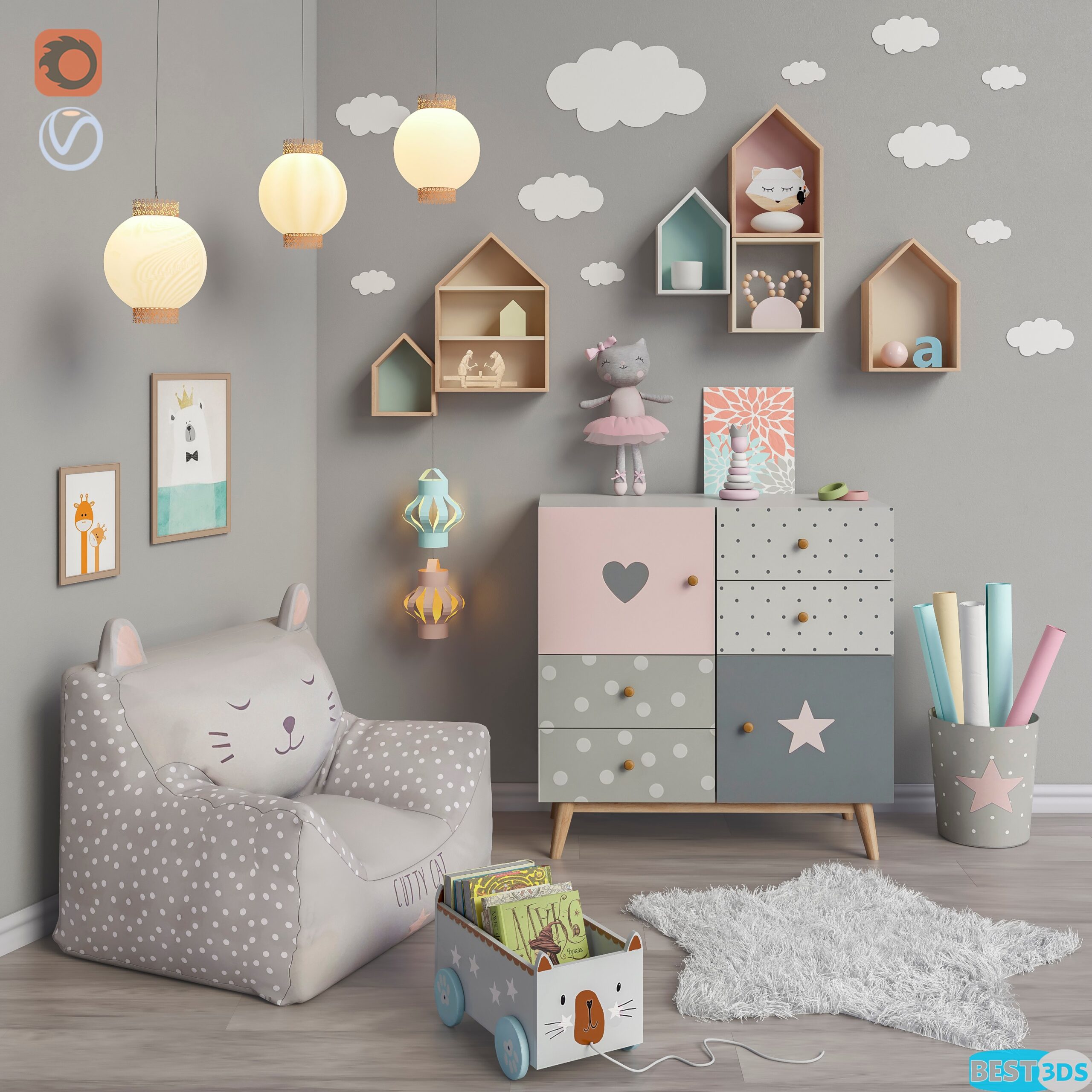 Pack model 3D- Equipement D'enfant – Image 39