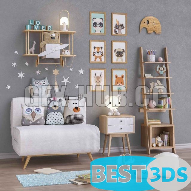 Pack model 3D- Equipement D'enfant – Image 31