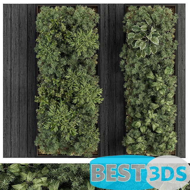 Modèle 3D de Vertical Garden Black Frame Wall Decor 38