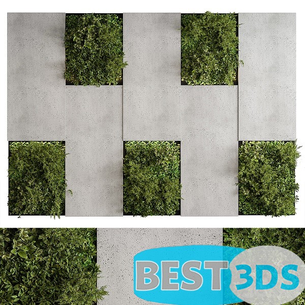 Modèle 3D de Vertical Garden Green Wall 77