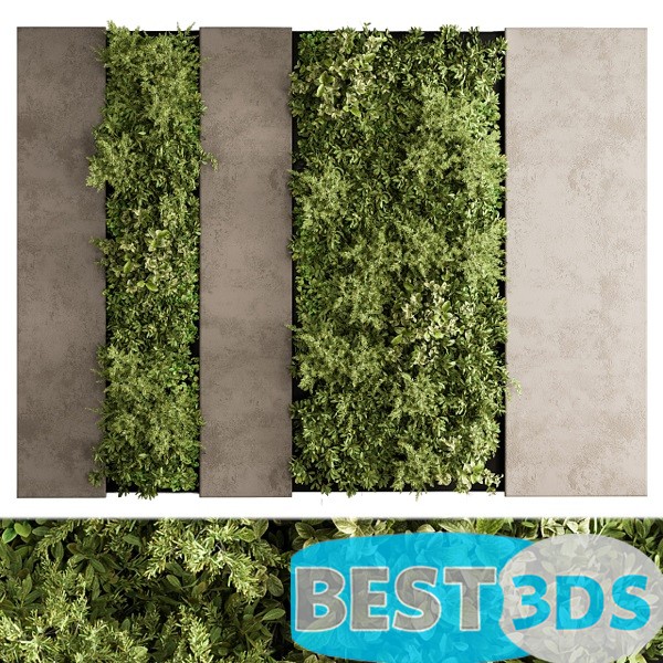 Modèle 3D de Vertical Garden Wood Frame Wall Decor 33 (1)