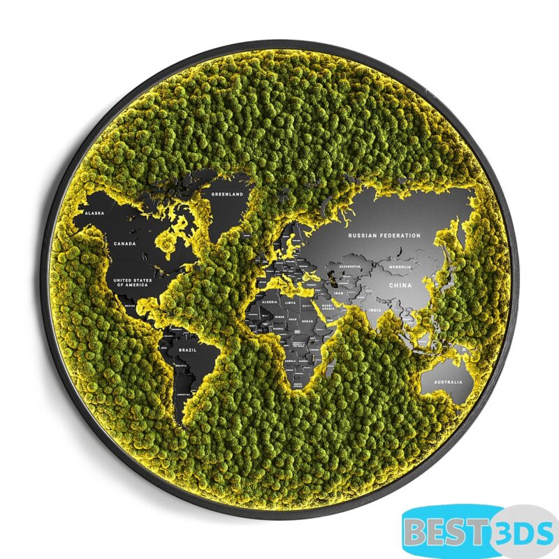 Modèle 3D de Vertical Garden World Map