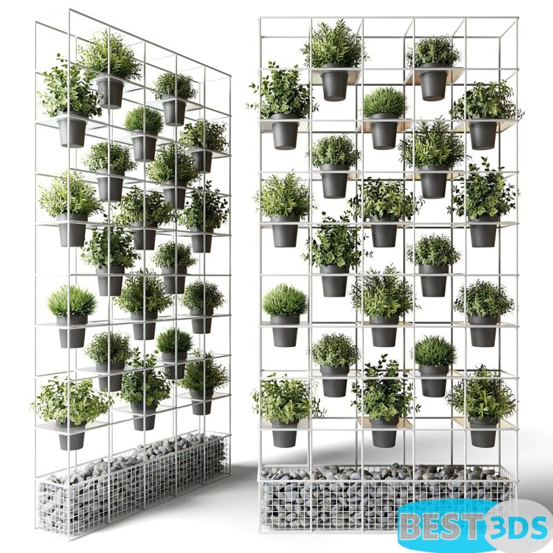 Modèle 3D de Vertical garden for potted plants