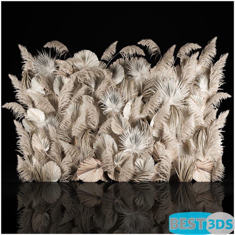 Modèle 3D de Vertical garden of dried flowers Bouquet 283