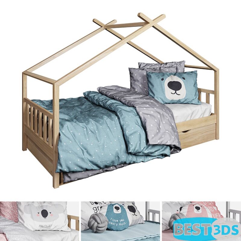 Design lit maison Vicco