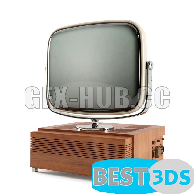 Modèle 3D de Vintage TV