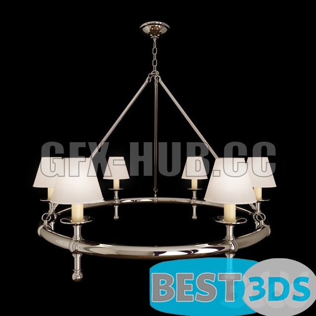 Chandelier classique 6 lumières Visual Comfort