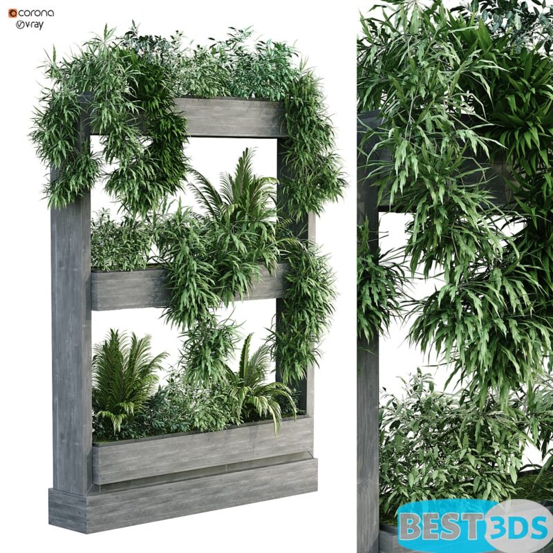 Modèle 3D de Vertical plant set 0001