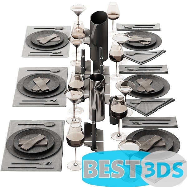 Décoration Tableware Set 01 - Finition Matte