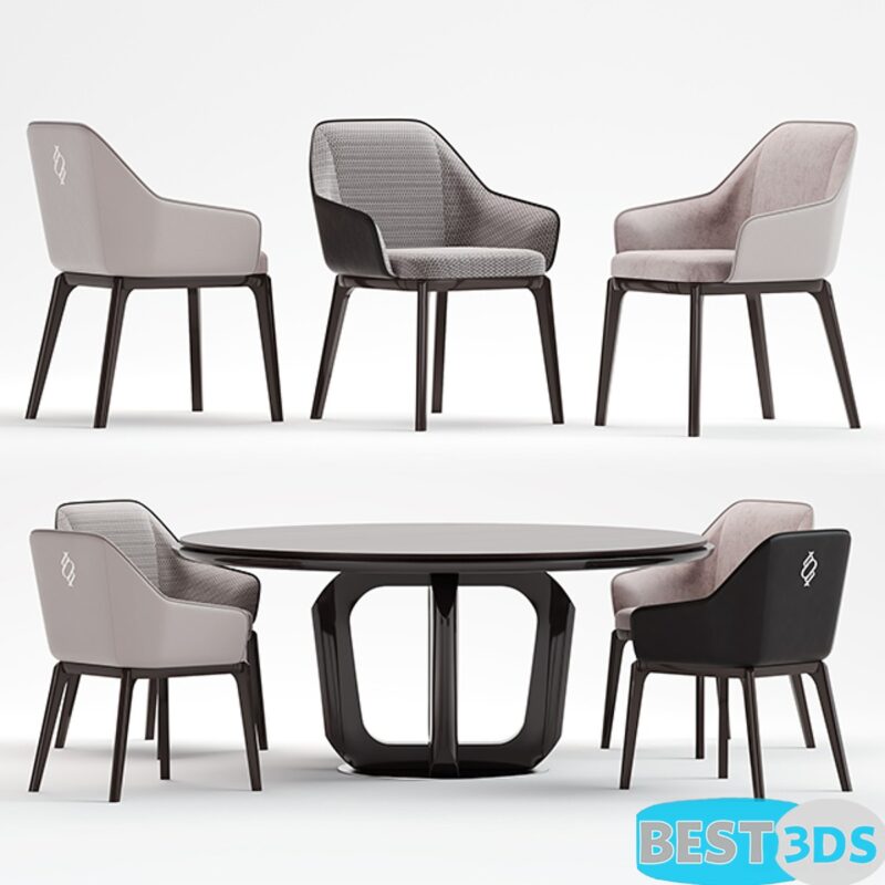 1743 SILLA - Ensemble Table et Chaises Moderne