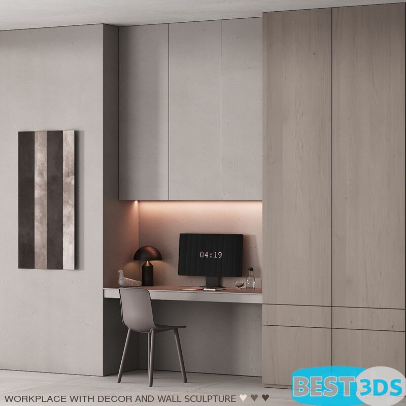 Bureau Minimal Gris 220