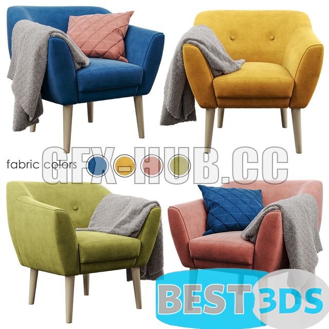 Modèle 3D optimisé - Armchair 1