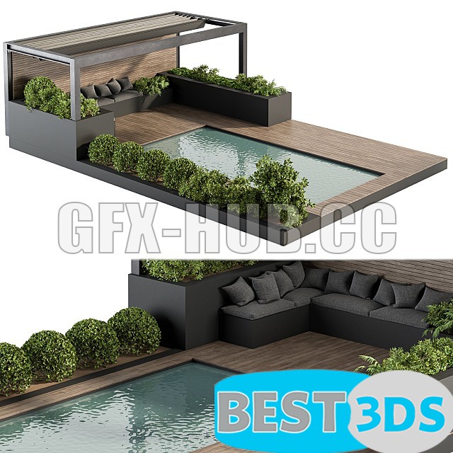 Aménagement de jardin avec piscine 03