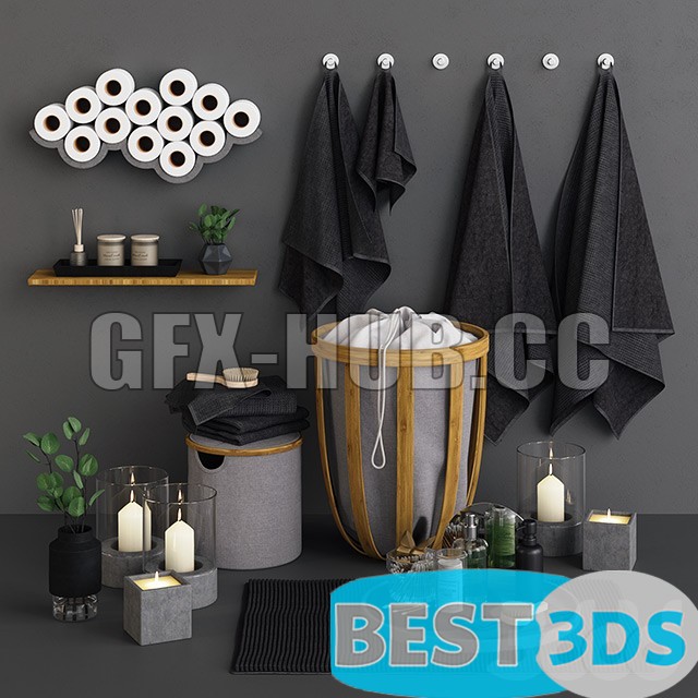 Pack model 3D- Accessoires de salle de bain – Image 8