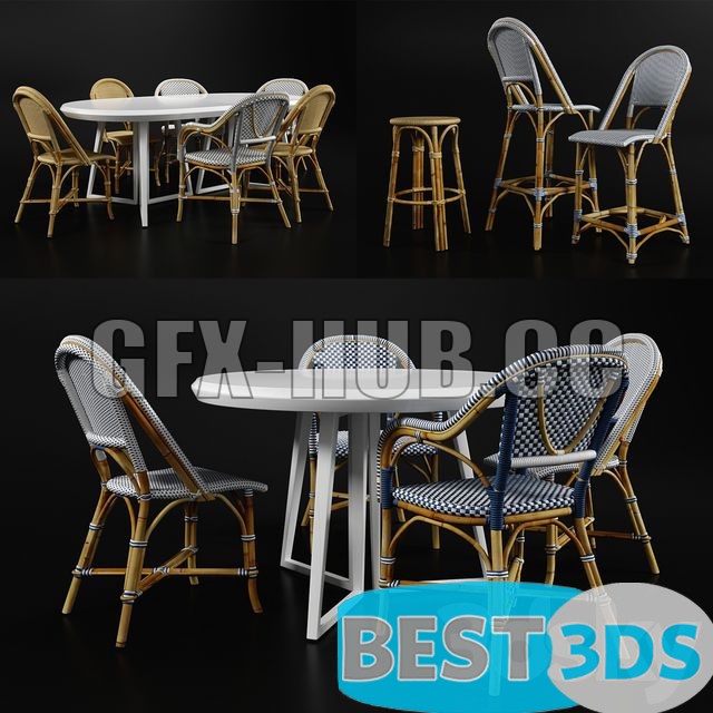 Bar Counter Dinning - Ensemble Table et Chaises Moderne