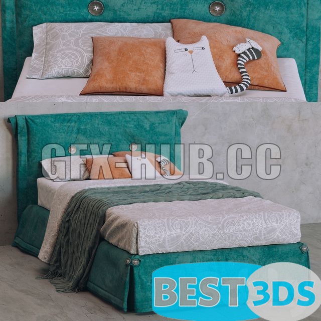 Bed Tomasella Amami - Modèle 3D Optimisé