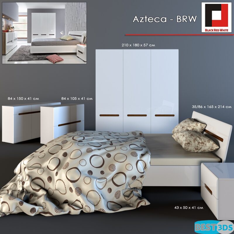 Bedroom set Azteca – BRW - Modèle 3D Optimisé