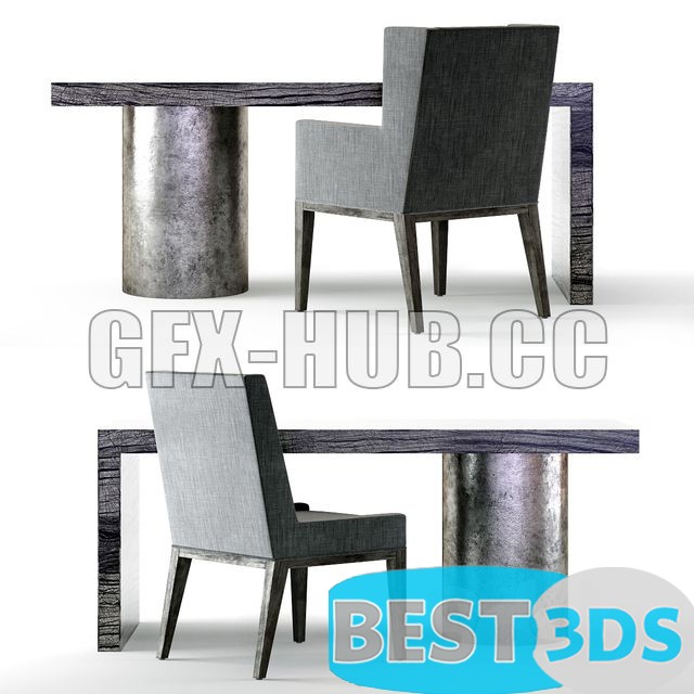 Bernhardt Linea - Ensemble Table et Chaises Moderne