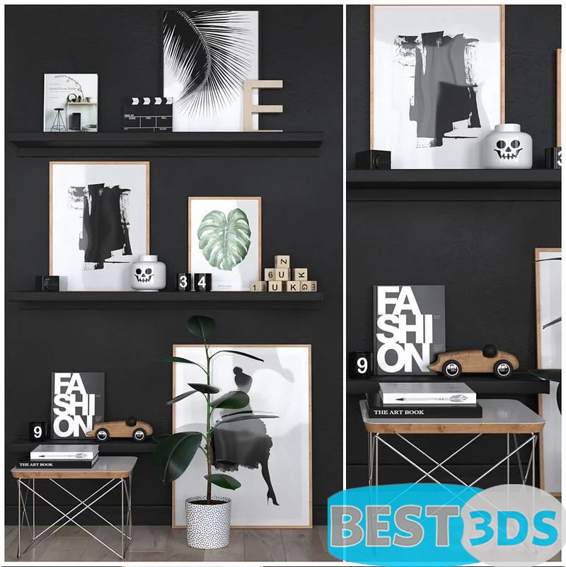Ensemble décoratif noir
