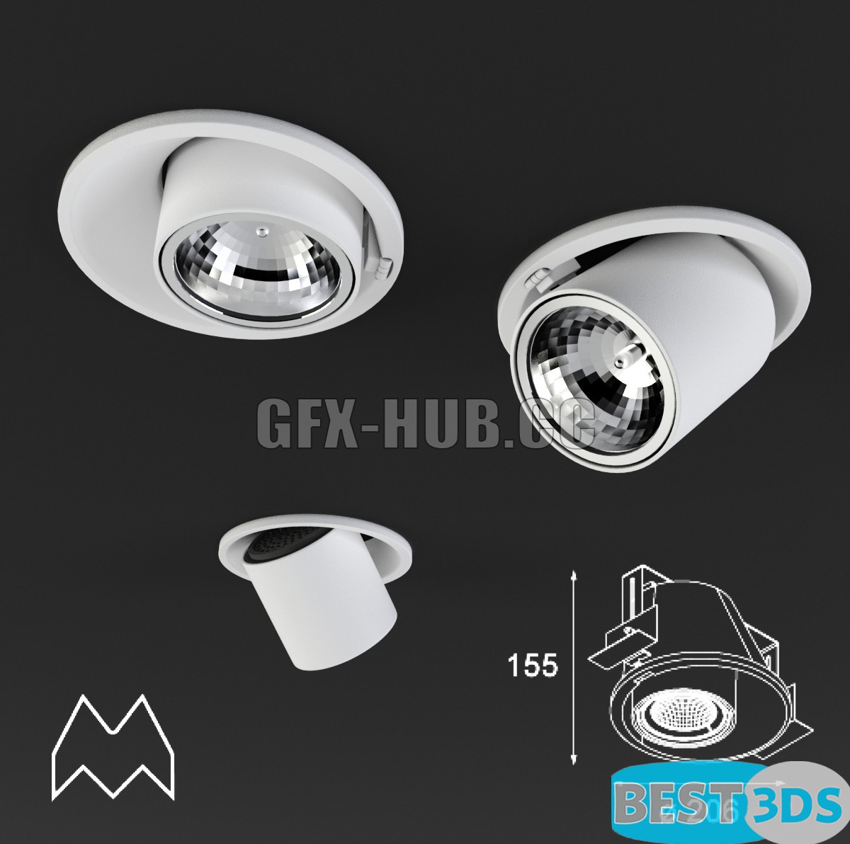 Pack model 3D- Eclairage De Plafond – Image 174