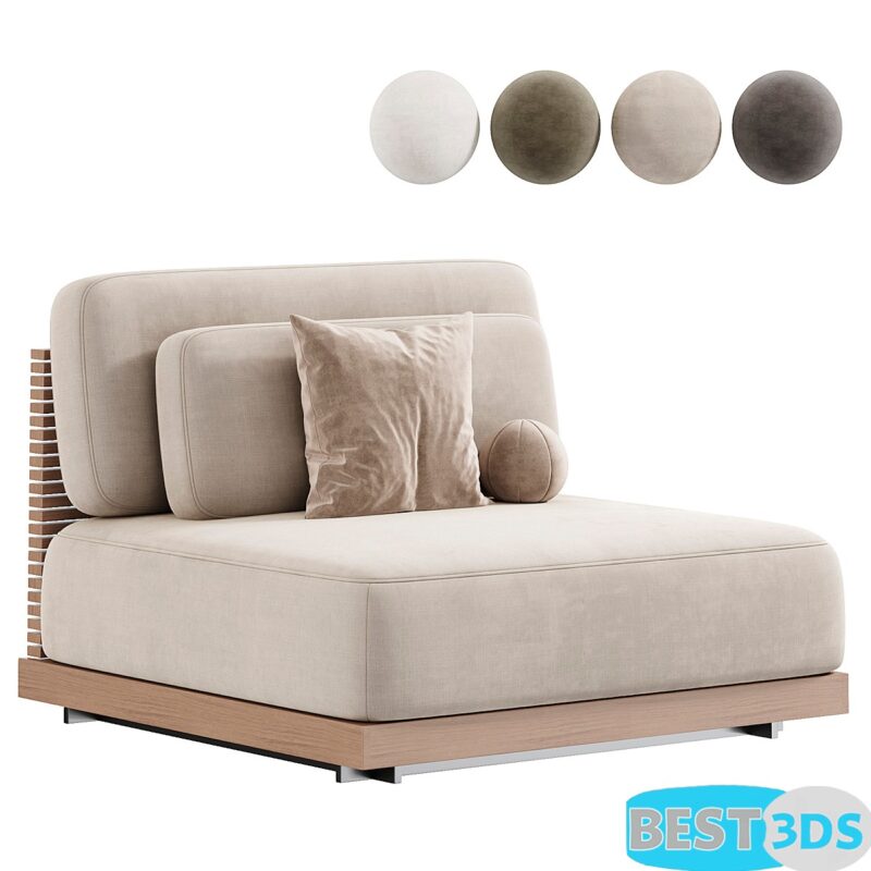 Modèle 3D optimisé - Caicos Armchair