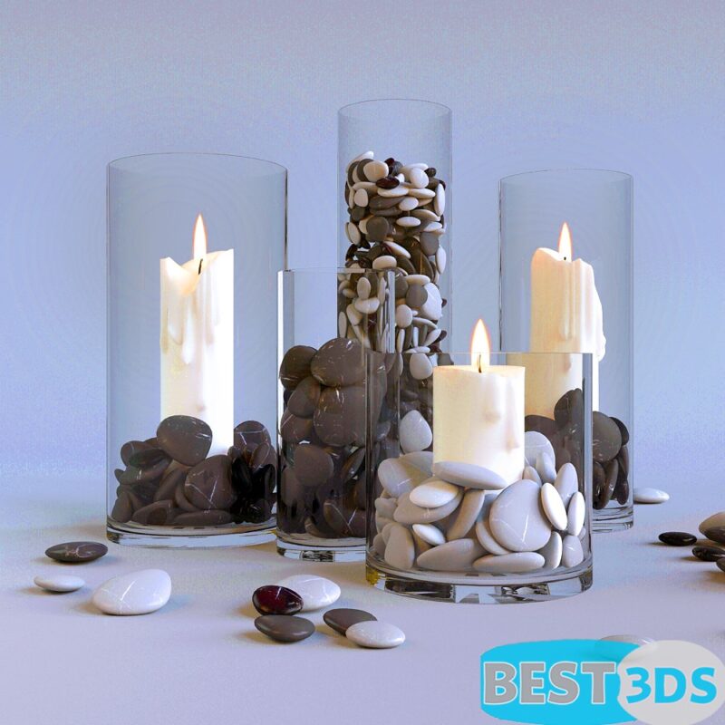 Bougies décoratives en verre